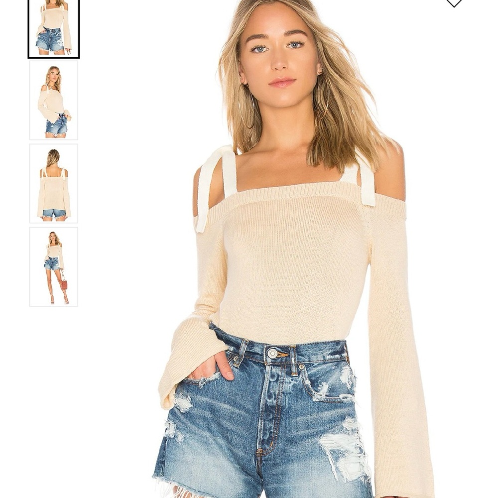 LOVERS AND FRIENDS NWT-Mercer Sweater in cream and white.Size XS.